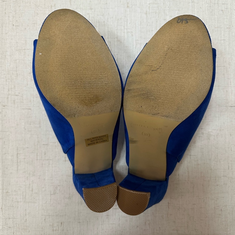 Hot Kiss Vibrant Blue Open-Toe Mules - Picture 9 of 10